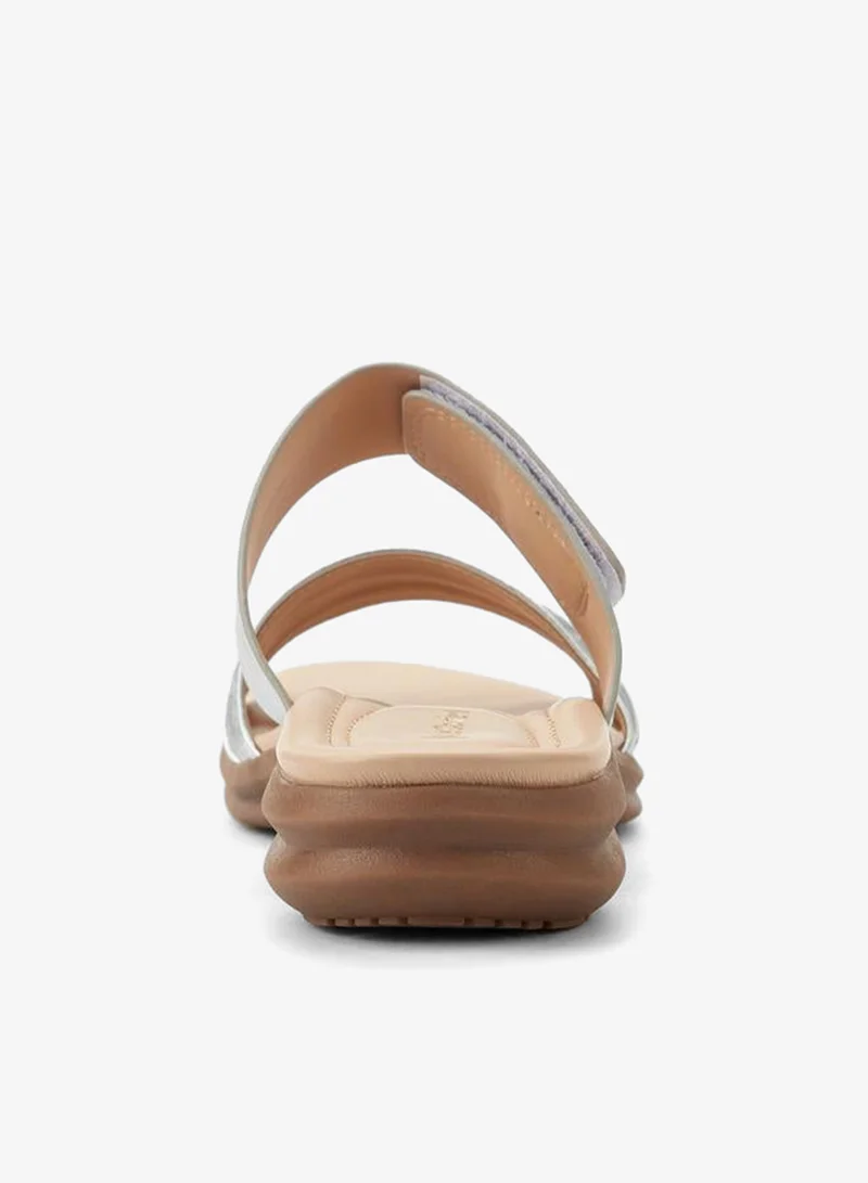 Le Confort SILVER Women Hook & Loop Slide Sandals for Women | Best Price UAE