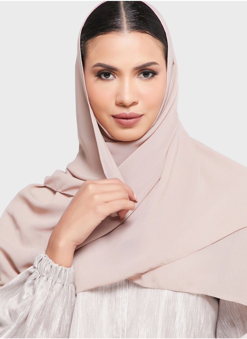 Khizana - Shiny Puff Sleeve Abaya With Sheila - Image 1