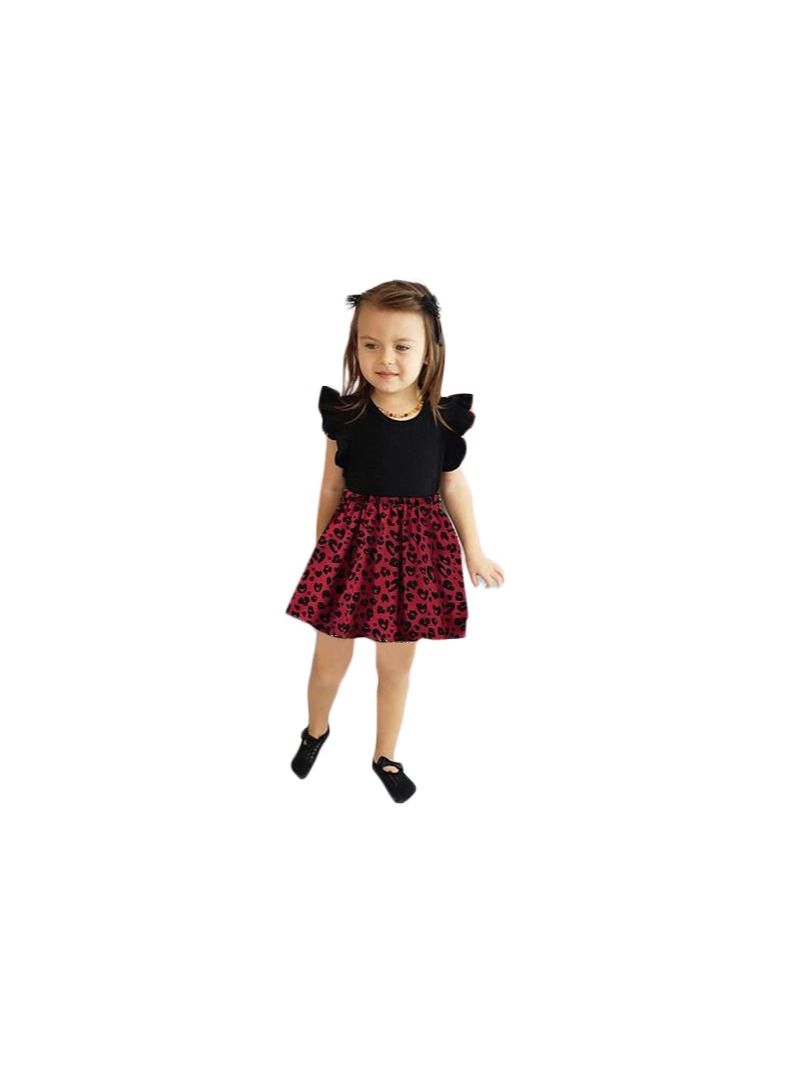 Shaqawa dress black * red