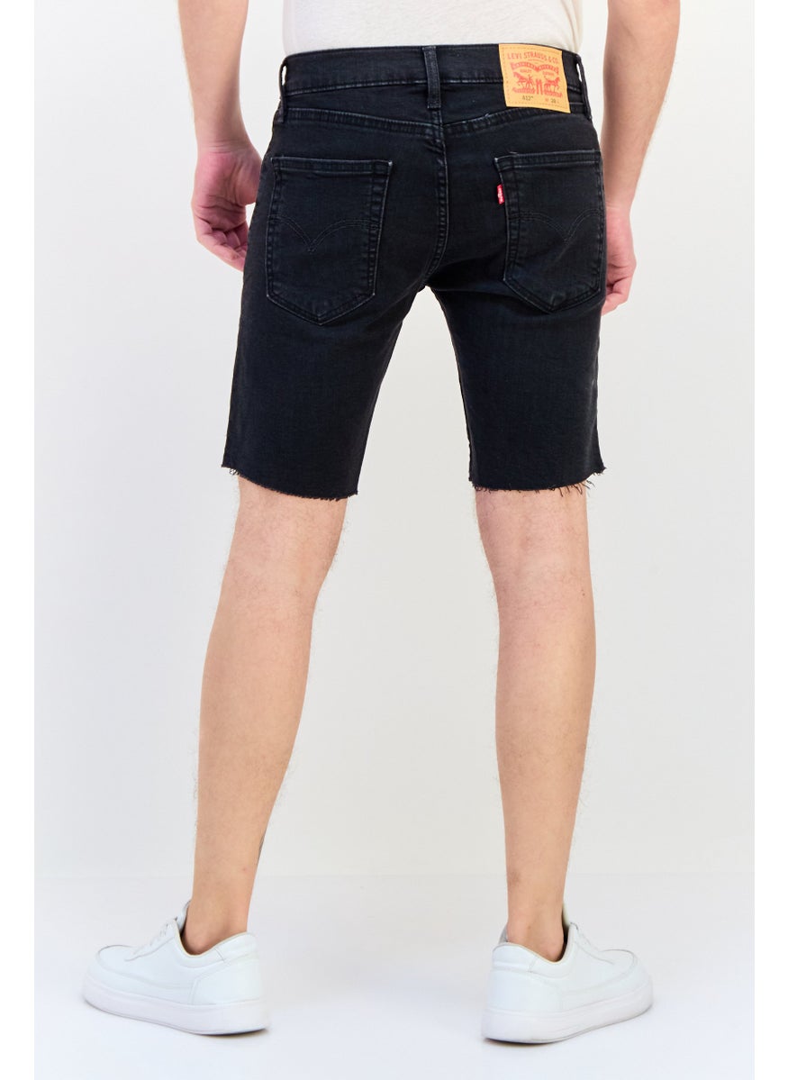 Levi's Men Washed Stretch Denim Shorts, Black  - Image 3
