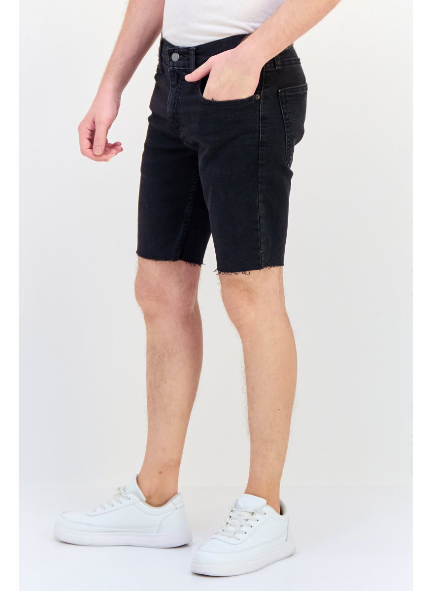 Levi's Men Washed Stretch Denim Shorts, Black  - Image 2