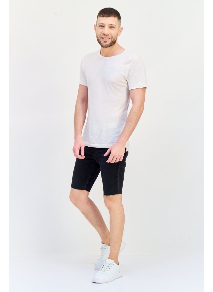 Levi's Men Washed Stretch Denim Shorts, Black  - Image 4