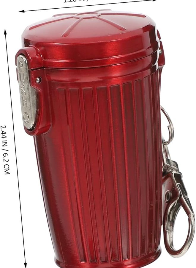 مطفأة سجائر محمولة صغيرة بحجم الجيب مع سلسلة مفاتيح، مزودة بغطاء محكم مقاوم للرياح والروائح، مثالية للسيارة والسفر في الهواء الطلق. - Image 2