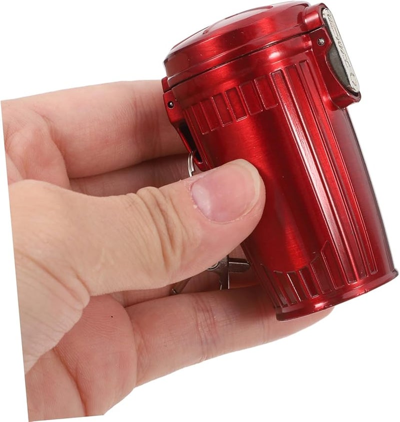 مطفأة سجائر محمولة صغيرة بحجم الجيب مع سلسلة مفاتيح، مزودة بغطاء محكم مقاوم للرياح والروائح، مثالية للسيارة والسفر في الهواء الطلق. - Image 3