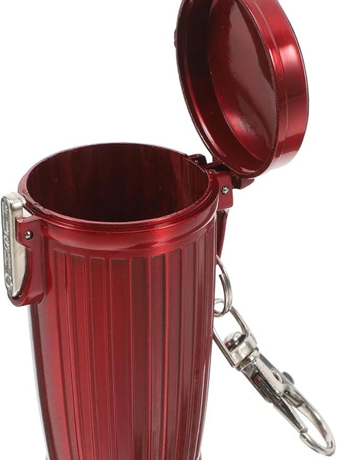 مطفأة سجائر محمولة صغيرة بحجم الجيب مع سلسلة مفاتيح، مزودة بغطاء محكم مقاوم للرياح والروائح، مثالية للسيارة والسفر في الهواء الطلق. - Image 1