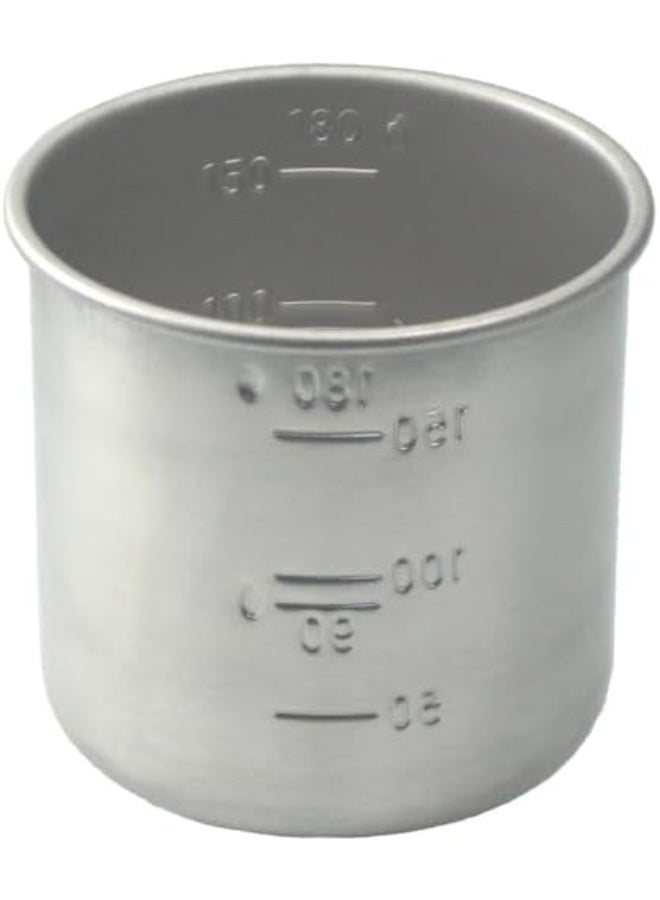 Daiso Japanese Rice Measuring Cup(180cc = 1 Gou Cup) Stainless Steel - Image 1