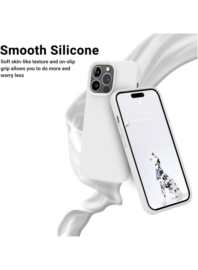 iPhone 15 pro Case Upgrade Defender Silicone Cover ShockProof Anti-Scratch Protective Phone Case (WHITE) - Image 3