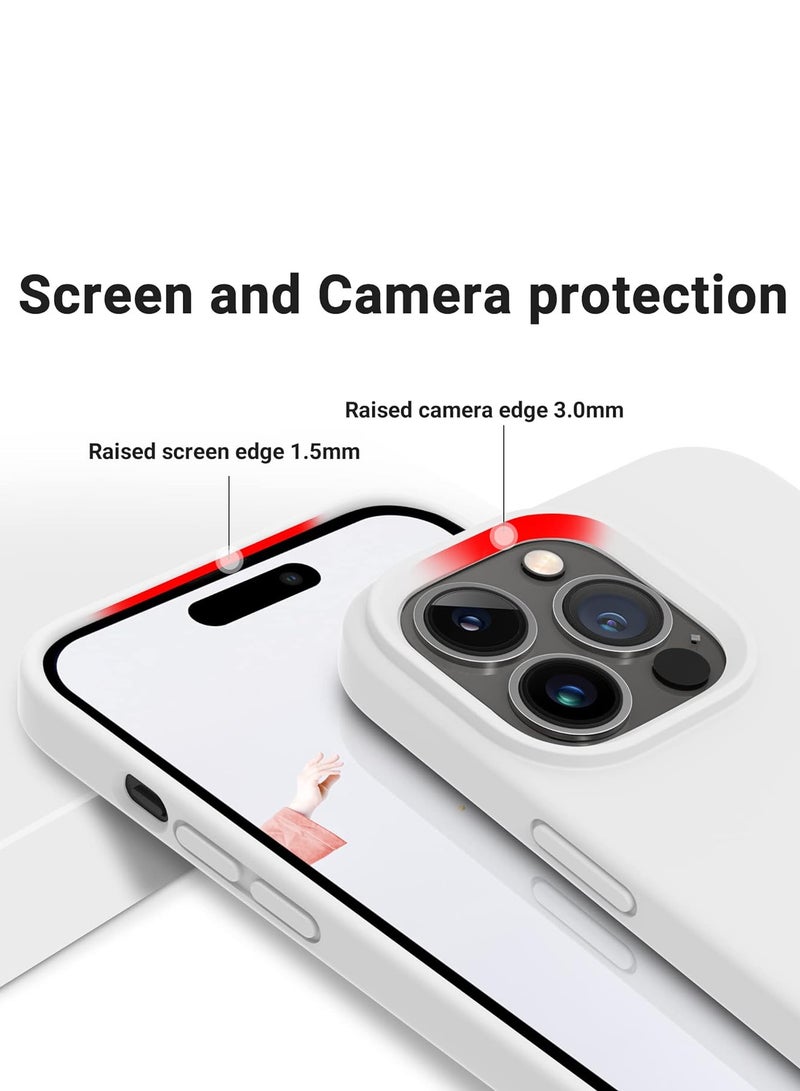 iPhone 15 pro Case Upgrade Defender Silicone Cover ShockProof Anti-Scratch Protective Phone Case (WHITE) - Image 5