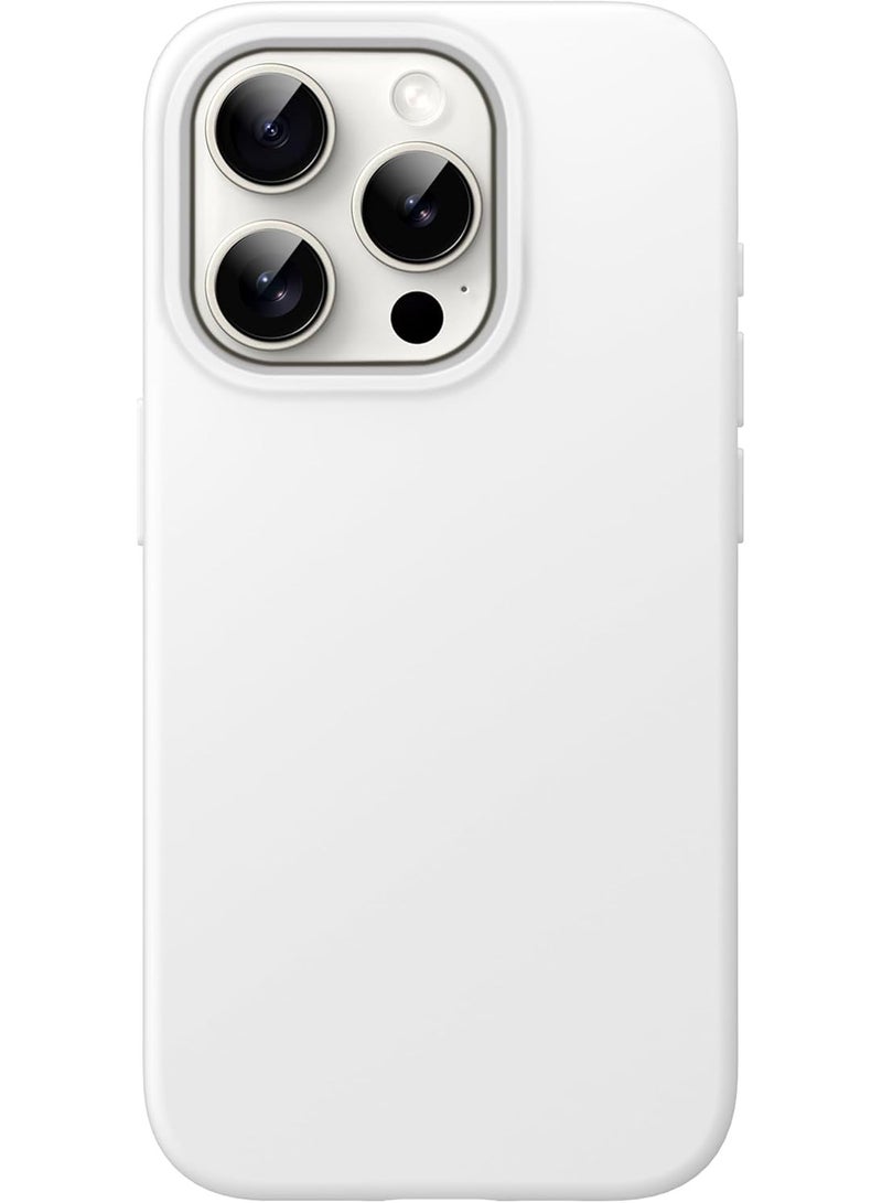 iPhone 15 pro Case Upgrade Defender Silicone Cover ShockProof Anti-Scratch Protective Phone Case (WHITE)