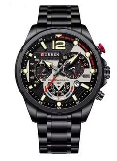 Curren 8395 luxury sports chronograph watch for men - Black