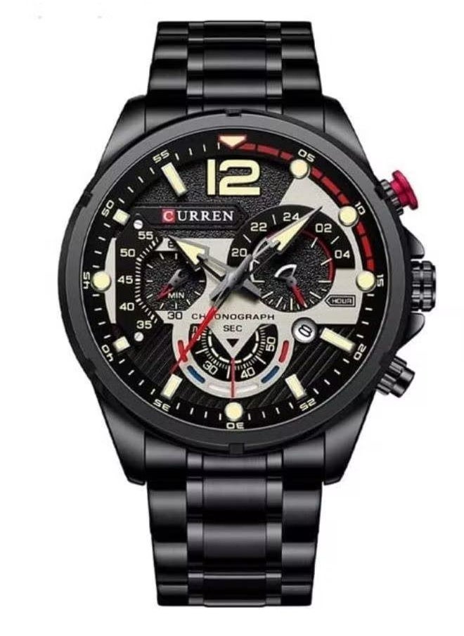 CURREN - Curren 8395 luxury sports chronograph watch for men - Black - Image 1
