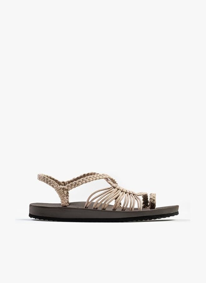 Plaka Atlantis Arch Support Sandals for Women, Stylish Comfort Summer Sandal for Beach Walks and Casual Outings, Rope Sandals for Women | Brazilian Sand, Size 9 - Image 1