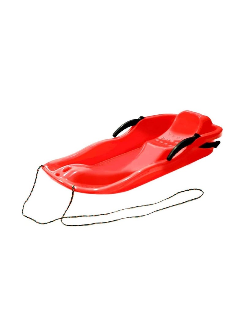 DubaiGallery Plastic Snow Sled, Kids Skiing Sled Board Snowboard Outdoor Downhill Toboggan with Brakes and Pull Rope for Grass Sliding and Sand Boarding (Random color). 