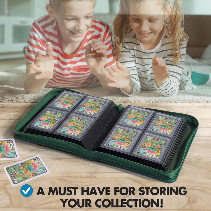 FunGuys Toploader Binder â€“ 4 Pocket Trading Card Binder for 128 Top Loaders, Pokemon Card Binder, MTG, Yugioh, Sports Cards, TCG Storage Album, Zipper Card Collector Folder - Image 5