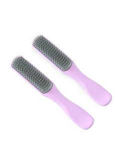 Kuber Industries Hair Brush | Flexible Bristles Brush | Hair Brush With Paddle | Straightens & Detangles Hair Brush | Suitable For All Hair Types | 2 Piece | C19-Prup-S | Small | Purple  - Image 4