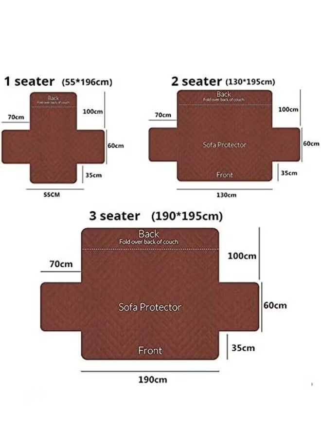 Water Repellent Sofa Covers Sofa Protectors from Pets Reversible Loveseat Couch Covers Non-Slip Furniture Slipcovers with Elastic Straps for Pets Kids (Grey)  - Image 2