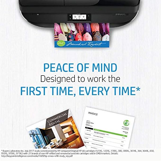 HEWLETT PACKARD 303 (3YM92AE) ORIGINAL PRINTER CARTRIDGES 2 COUNT (PACK OF 1) (1XBLACK, 1XCOLOR) FOR ENVY 6200, 7100, 7134,7220E,7221E,7224E,7800,7900E TANGO PRINTER.BLACK - 1X 200 PG|TRI-COLOR - 1 X 165 PG - Image 3
