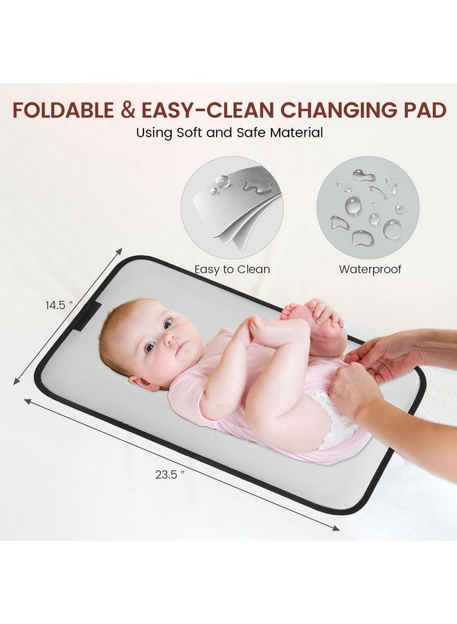 لوف فوك حقيبة ظهر للحفاضات من LOVEVOOK، حقيبة أطفال مع وسادة تغيير، حقيبة ظهر كبيرة للحفاضات للأولاد والبنات، حقيبة تسجيل مستلزمات الأطفال مقاومة للماء للأم والأب مع مشابك لعربة الأطفال، لون بيج وبني وأسود - Image 5