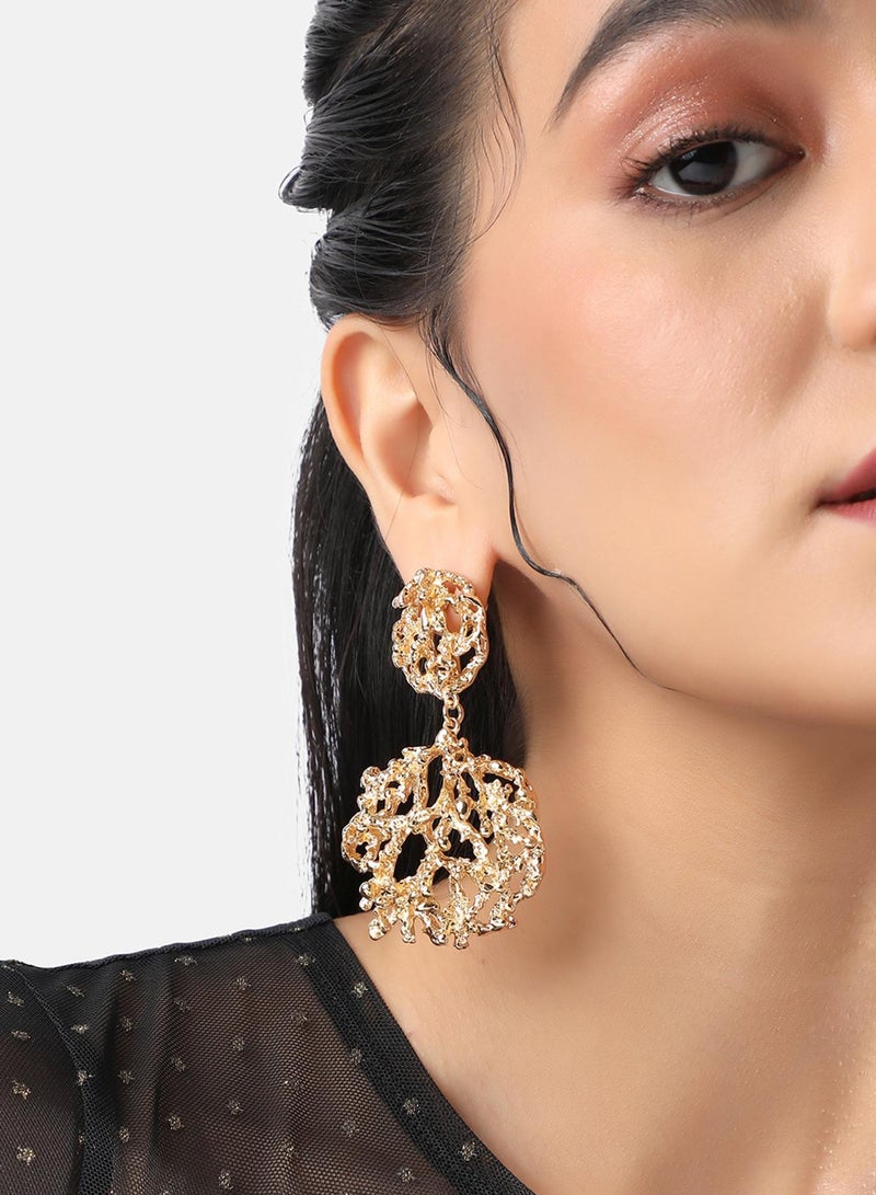 SOHI Dewy Dahlia Artificial Drop Earring Jewellery - Image 1