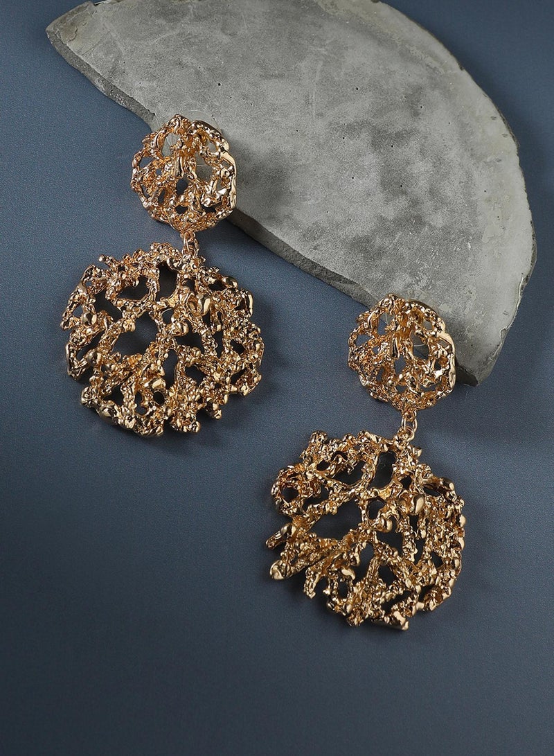 SOHI Dewy Dahlia Artificial Drop Earring Jewellery - Image 5