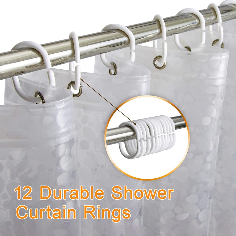 Bostofy EVA 3D Waterproof Shower Curtain Liner, Clear Extra Long Bathroom Shower Liner with Rustproof Metal Gromments and Weighted Magnet,72â€Width x 84â€Length - Image 4
