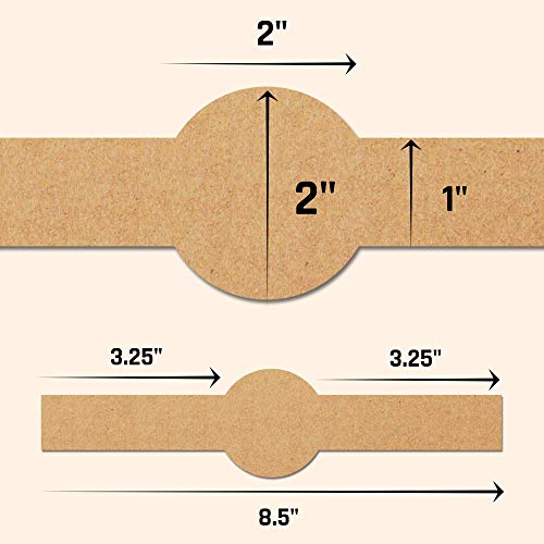 TownStix 150 Pack, Brown Kraft Soap Labels Stickers, Laser/Inkjet Printing - Letter Size Sheet, 1" x 8.5" - Image 2