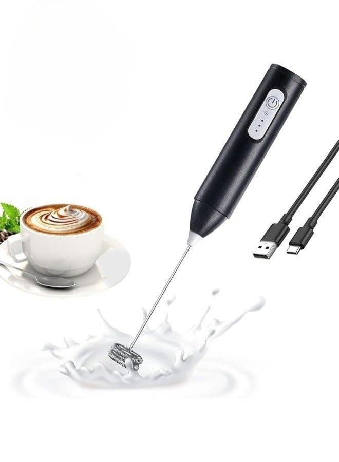 مضرب نسكافيه وبيض جهاز خفق رغوة كهربائي قابل لإعادة الشحن بمنفذ USB-C- أداة خفق اللبن والقهوة بـ3 سرعات - خلاط نسكافيه ولاتيه وكابتشينو مع خفاقين من الستانلس ستيل - مضرب إضافي للبيض وخلاط مشروبات صغير للميلك شيك والشوكولاتة الساخنة والفرابيه ومزيج البيض - مضرب نسكافية( ياتي بللون عشوائي غير ثابت) - Image 1