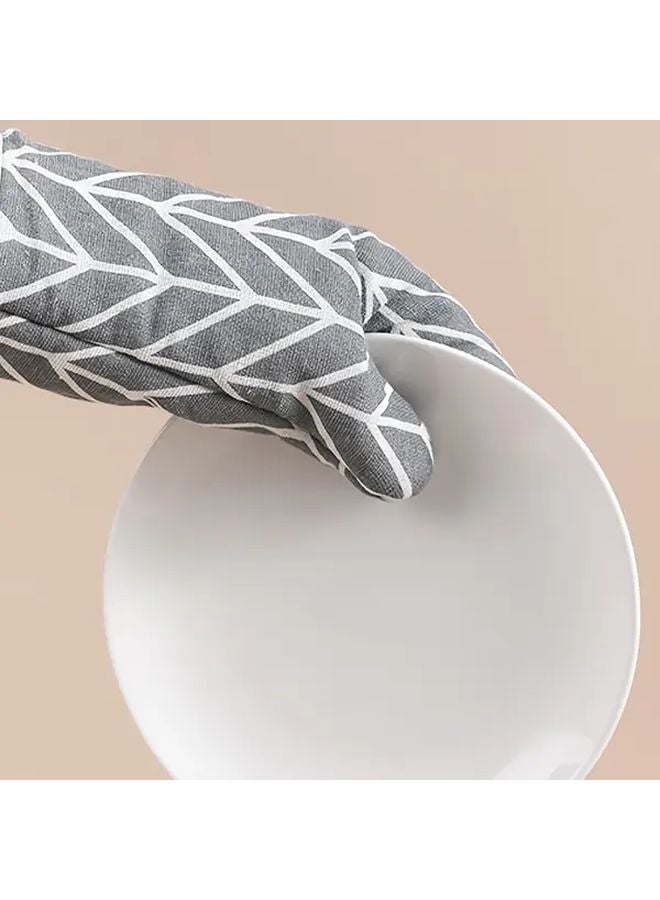 Gray Nordic Minimalist Kitchen Gloves Non Slip Grip Easy Clean Durable Nylon - Image 5