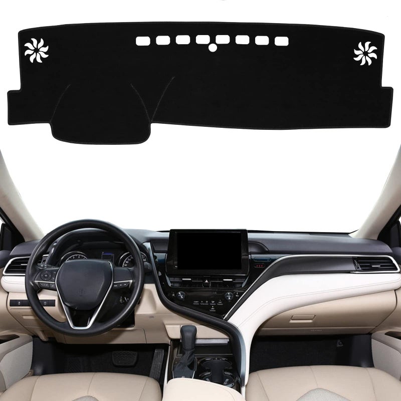 SENSHINE for Toyota Camry Accessories 20182022 2023 2024 Dashboard Cover Center Console Cover Dash Mat Carpet Protector Sunshield Cover Custom Fit Black Trim