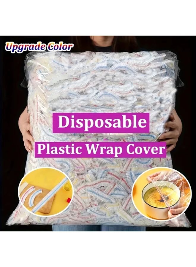 100pcs White Disposable Plastic Cling Film Sheets For Food Storage Kitchen Picnic BBQ - Image 1
