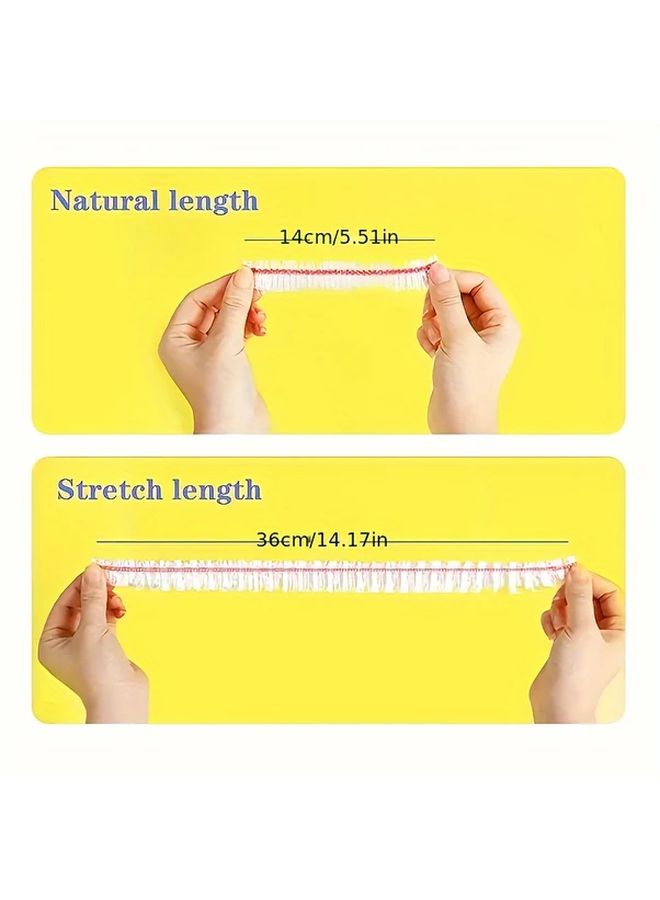100pcs White Disposable Plastic Cling Film Sheets For Food Storage Kitchen Picnic BBQ - Image 3