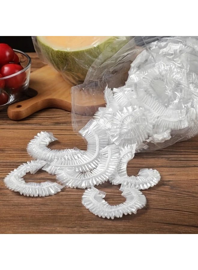 100pcs White Disposable Plastic Cling Film Sheets For Food Storage Kitchen Picnic BBQ - Image 5