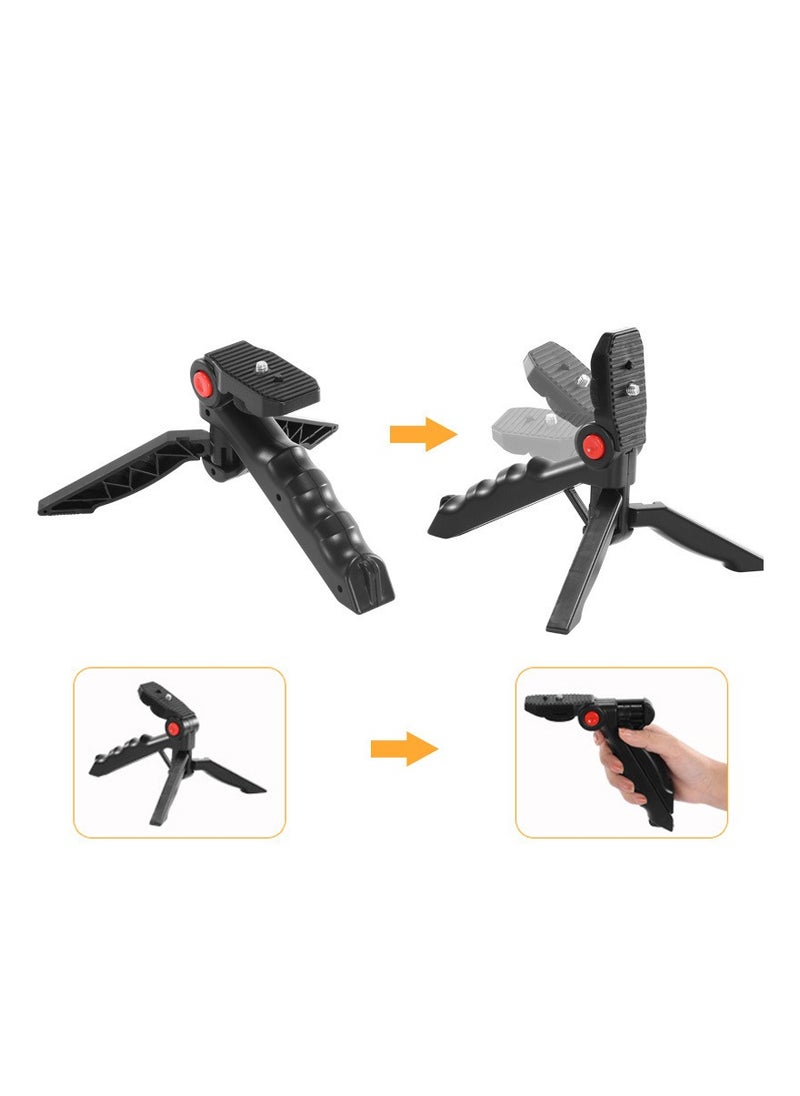 Generic Black Table Tripod for Phones Video Kit with Microphone LED Light and Remote Shutter Perfect for YouTube and Vlog Recording  - Image 1