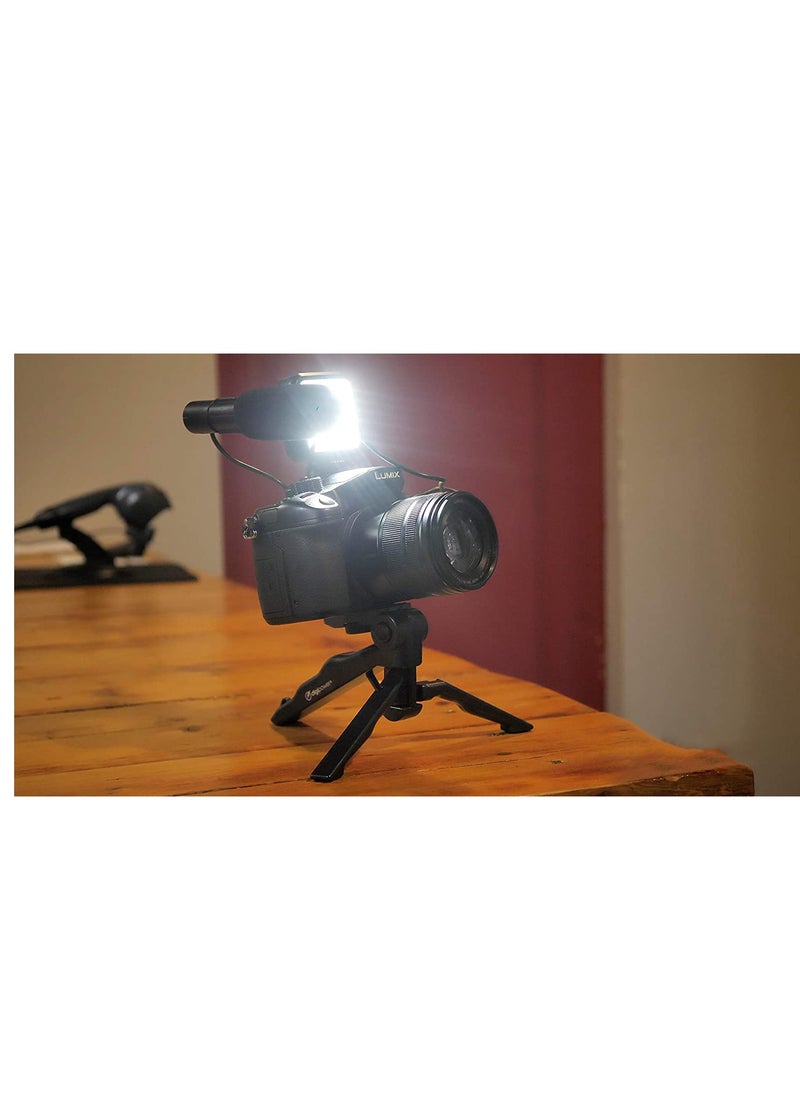 Generic Black Table Tripod for Phones Video Kit with Microphone LED Light and Remote Shutter Perfect for YouTube and Vlog Recording  - Image 4
