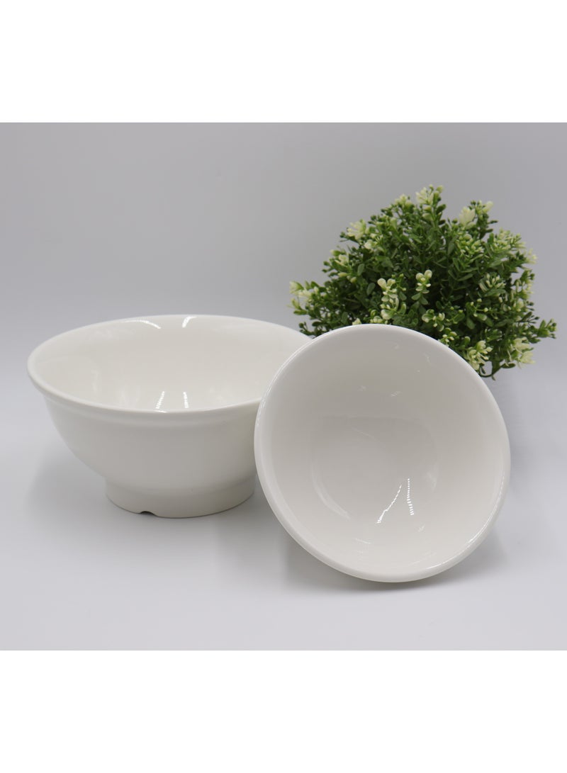 AJ وعاء حساء سيراميك أبيض 9.25 بوصة - Image 1