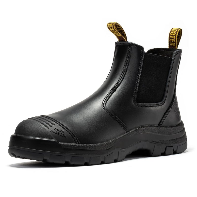 ROCKROOSTER Lumen - 6 inch Soft Toe Rubber Outsole Slip On Work Boots for Men AK227NTRB-9.5 - Image 1