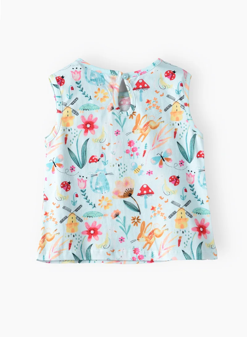 جيلين Sunshine Squad: Girls' Comfy Cotton Tees Playful Prints & Summer Fun