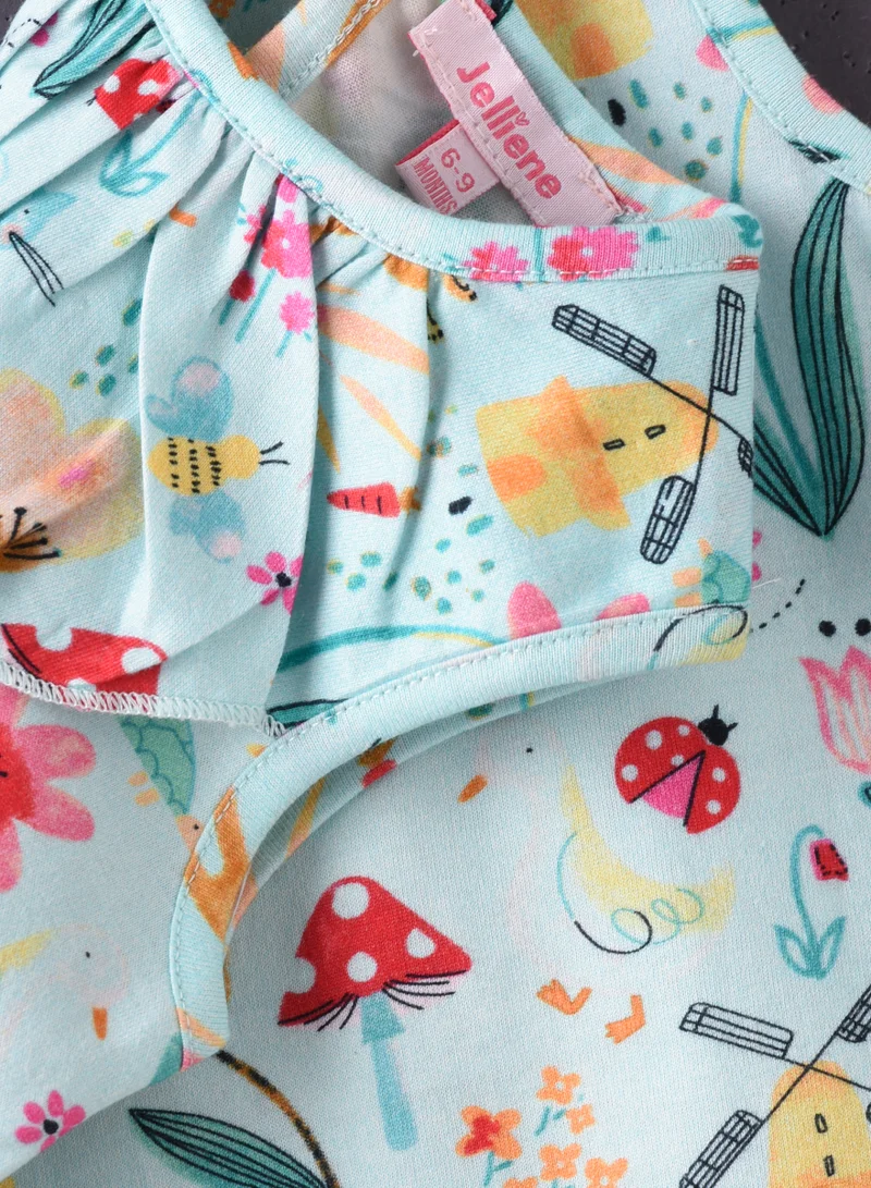 Jelliene Sunshine Squad: Girls' Comfy Cotton Tees Playful Prints & Summer Fun