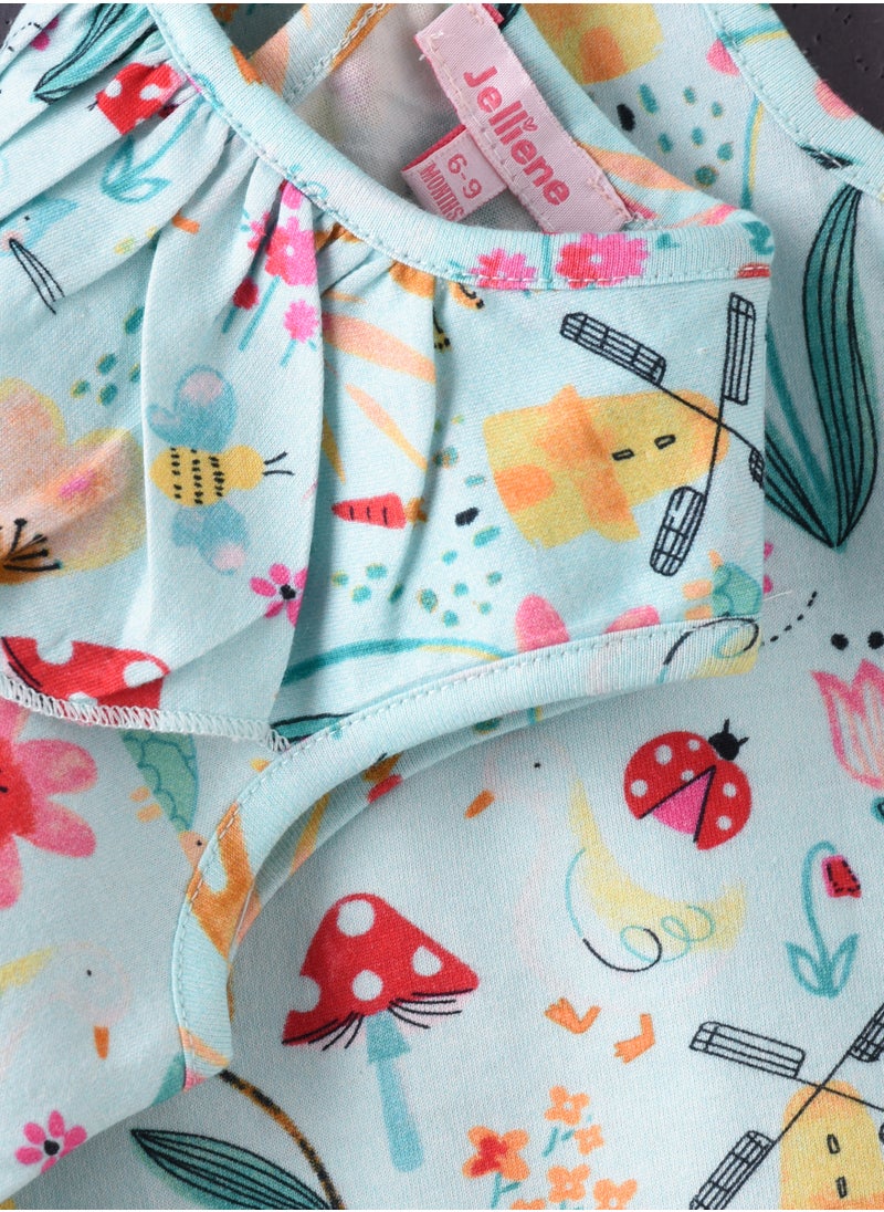 Jelliene Sunshine Squad: Girls' Comfy Cotton Tees Playful Prints & Summer Fun  - Image 3