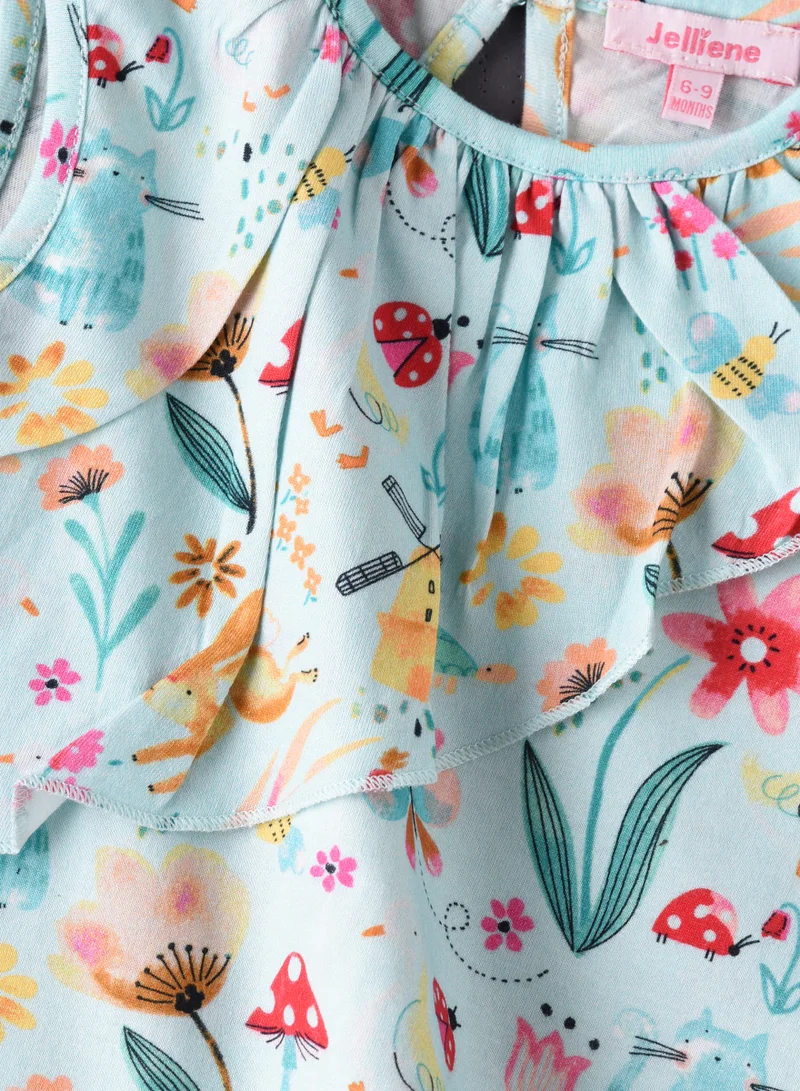 Jelliene Sunshine Squad: Girls' Comfy Cotton Tees Playful Prints & Summer Fun