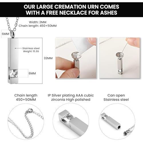 LIFAG Hand-Engraved Green Urn for Ashes for Women & Men with Ash Pendant & Velvet Bag | Green Marble Finish Metal Cremation Urns for Human Ashes Adult Man | Elegant Burial & Funeral Urn, Large, 220lbs - Image 2