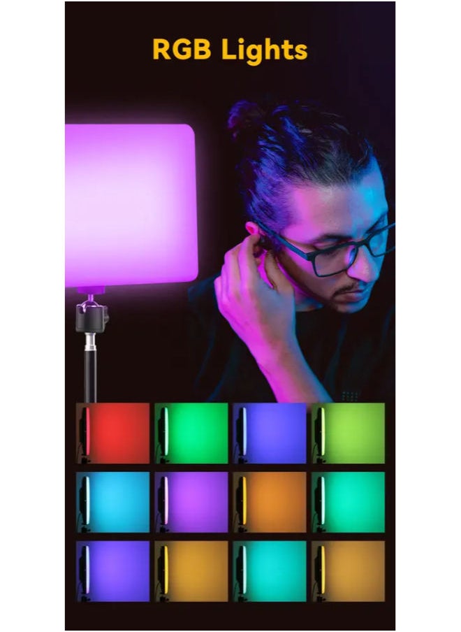 SHOPI - RGBW-LED panel Video fill light for photography RGB lamp Bicolor with remote control - Image 1