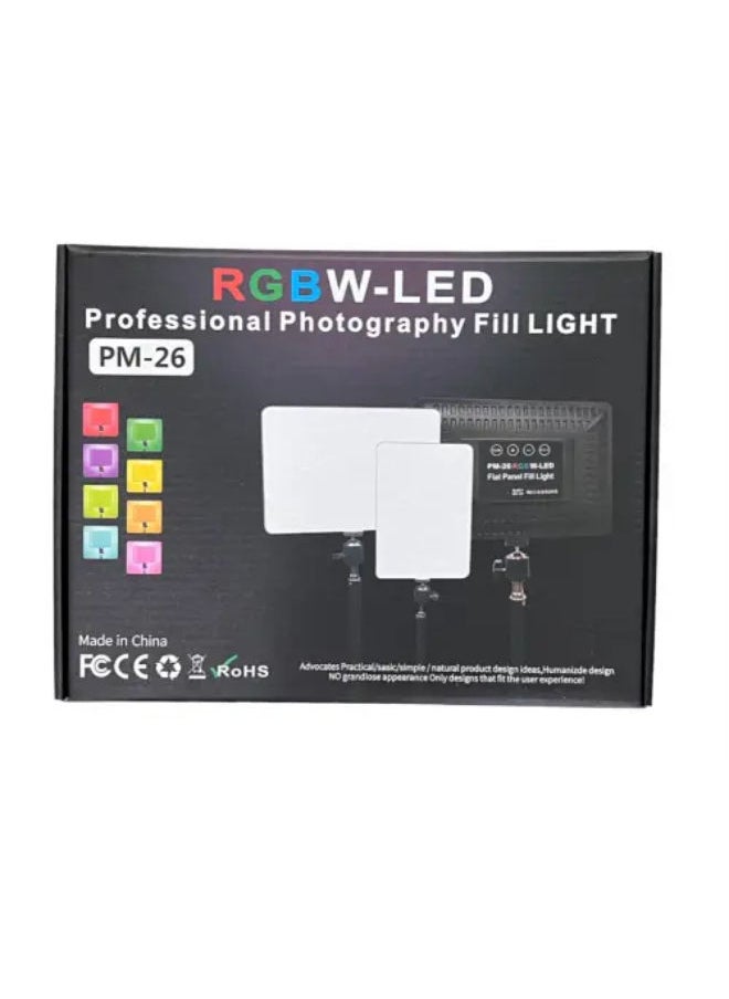 SHOPI - RGBW-LED panel Video fill light for photography RGB lamp Bicolor with remote control - Image 1