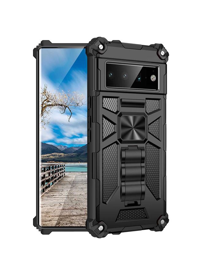اس-توب جراب لهاتف Google Pixel 6 Pro Armor مقاوم للصدمات مصنوع من مادة TPU + PC المغناطيسية مع حامل - Image 1