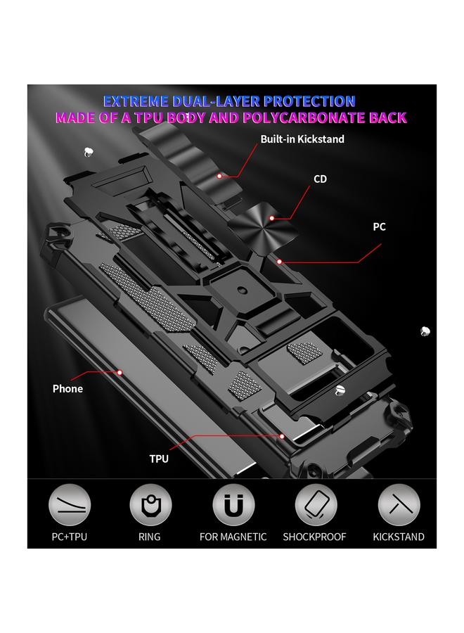 اس-توب جراب لهاتف Google Pixel 6 Pro Armor مقاوم للصدمات مصنوع من مادة TPU + PC المغناطيسية مع حامل - Image 3