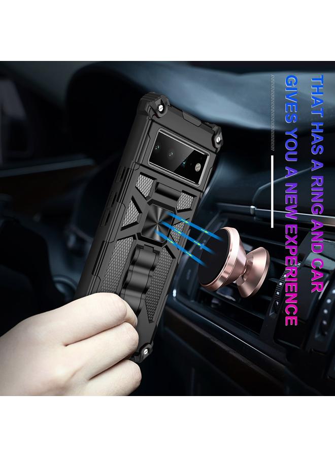 اس-توب جراب لهاتف Google Pixel 6 Pro Armor مقاوم للصدمات مصنوع من مادة TPU + PC المغناطيسية مع حامل - Image 5