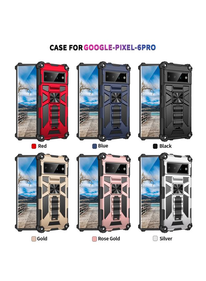 اس-توب جراب لهاتف Google Pixel 6 Pro Armor مقاوم للصدمات مصنوع من مادة TPU + PC المغناطيسية مع حامل - Image 2