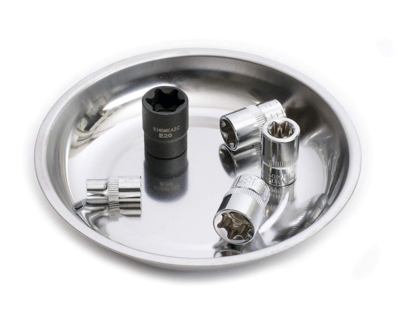 EHOMEA2Z Magnetic Bowl 6 Inch Stainless Steel Magnetic Parts Tray for Screws Nuts Bolts Sockets and Small Tools Magnetic Screw Tray for Garage Workshop Construction and Automotive Repair 1 Pc - Image 3