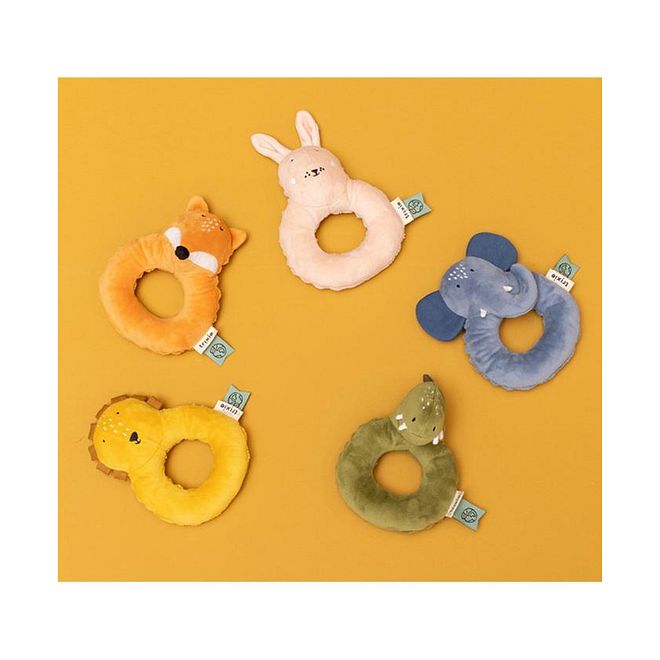 Trixie Mrs. Elephant Rattle, Soft, Easy To Hold, Lightweight, 3 Months+, 11 x 4 x 14 cm - Blue - Image 4