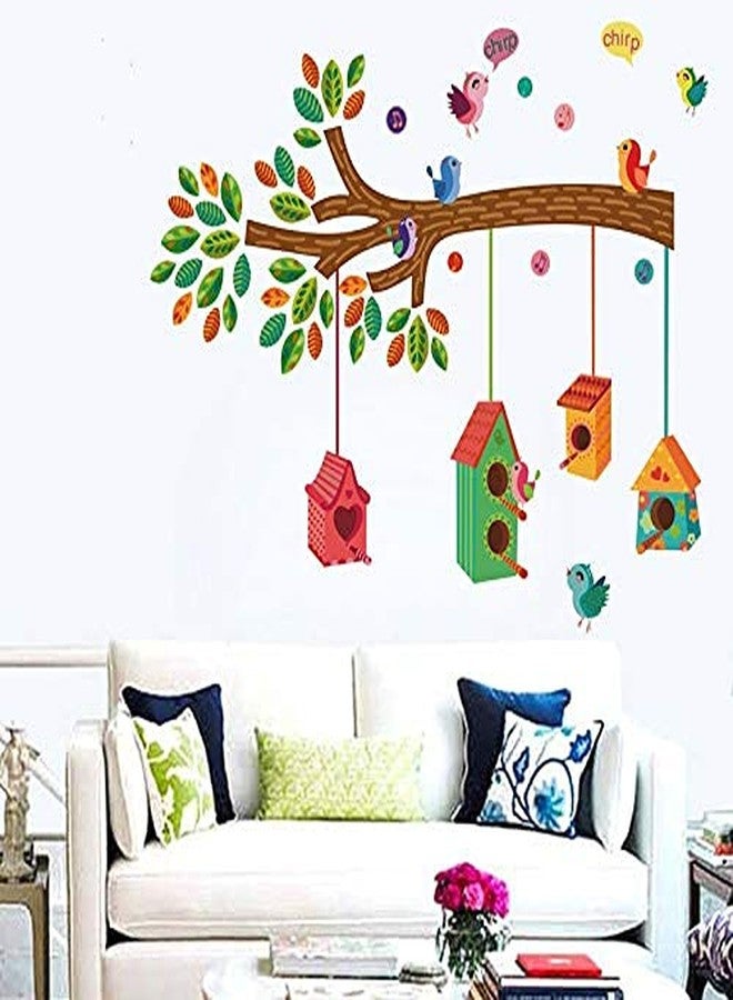 Walltech Set of 2 Wall Sticker Bird House On A Branch and Sb Panda Wall Sticker - Image 2